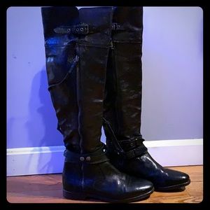 Rare over the knee leather ugg boots